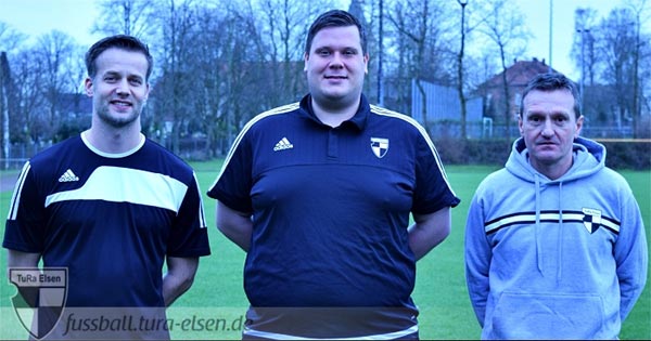 Abteilungsleiter Christian Kaiser mit den Trainern Christoph Schade und Andreas Hagenbrock